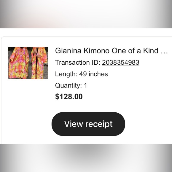 TIE DYE KIMONO, DUSTER OOAK - COLORFUL, COVER UP, ROBE, HANDMADE, SILKY - Picture 4 of 4